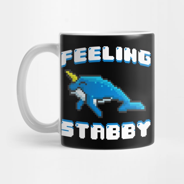 Adorable Feeling Stabby 8-Bit Narwhal Funny Whale by theperfectpresents